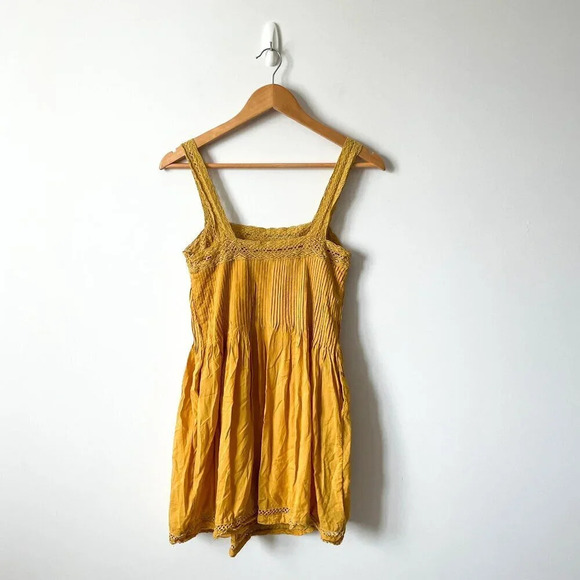 Aritzia Wilfred La Boheme  Leone Dress Golden Yellow Size XS - Picture 6 of 8